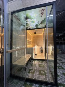 Thi công phòng xông hơi Khô cao cấp - HELIOS SAUNA - Trên tầng thượng (9)