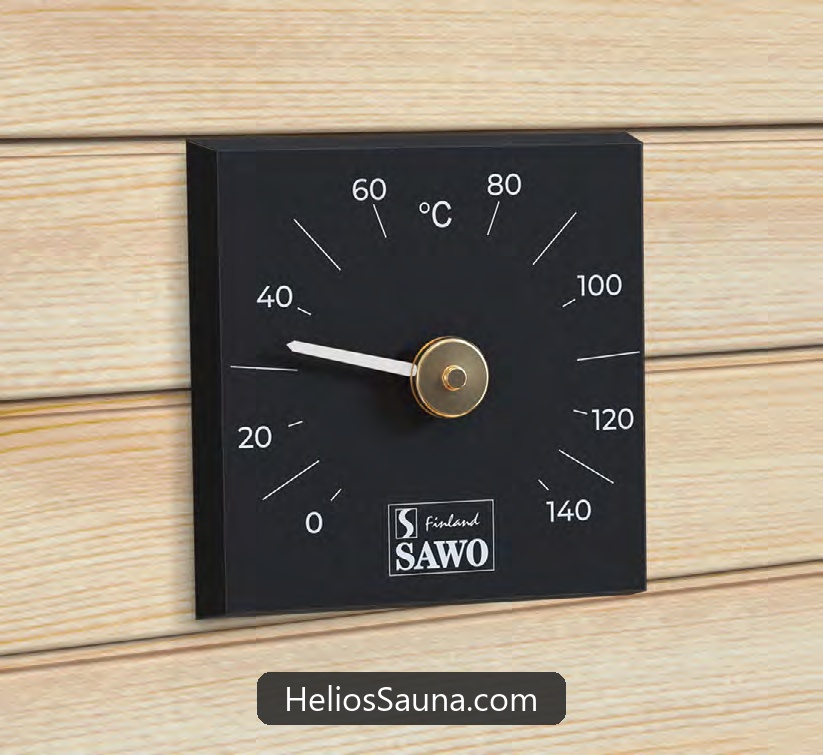 Ẩm Kế & Nhiệt Kế Phòng Xông Hơi SAWO (Thermo-Hygrometer) 7 Mặt số đồng hồ kim đôi đo nhiệt độ và độ ẩm SAWO